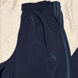 Adidas Dark Blue Track Pants with Stripes